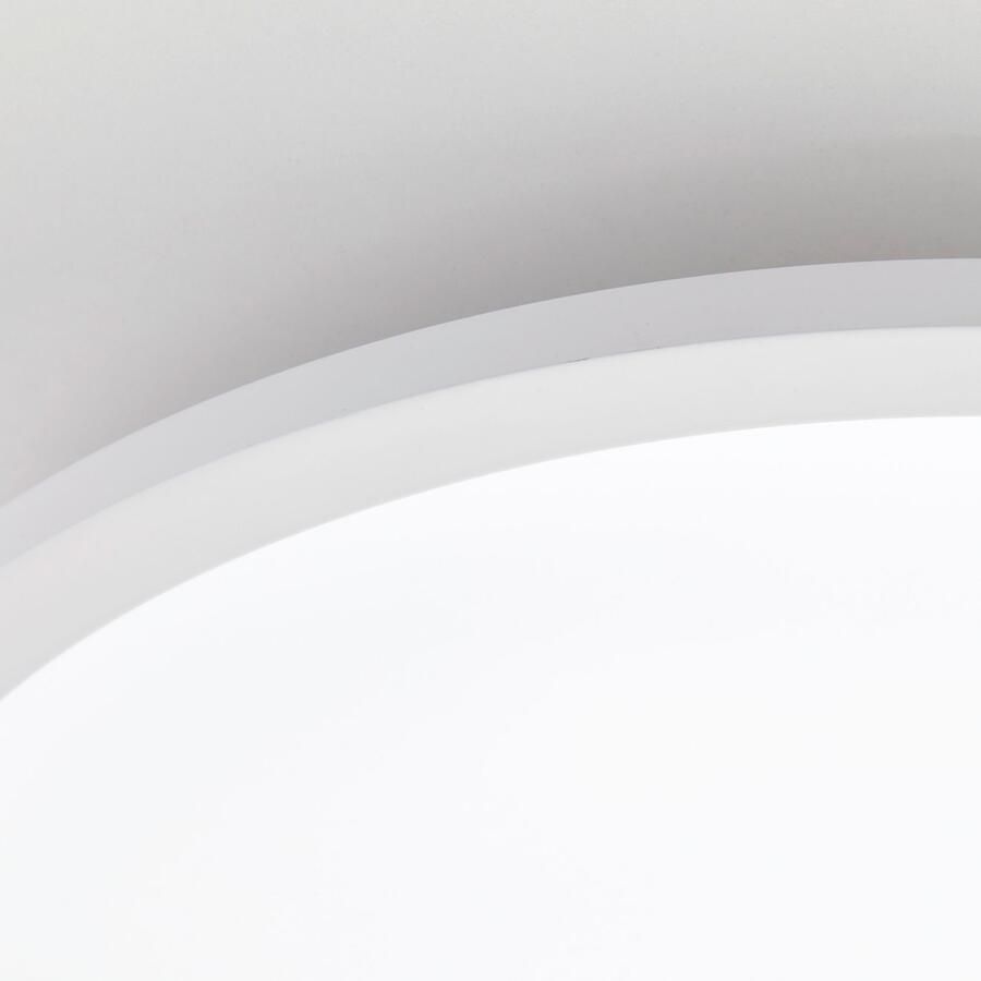 Brilliant Leuchten Led-plafondlamp Briston Ø 42 cm 1800 lm 3000-6500 K dimbaar afstandsbediening aluminium wit