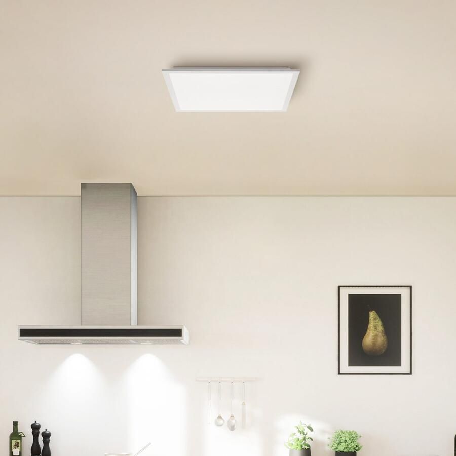 Brilliant Leuchten Led-plafondlamp Briston Opbouw LED paneel 45 x 45 cm 2800 lm 4000 K aluminium