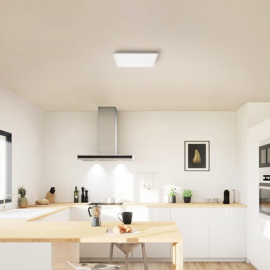 Brilliant Leuchten Led-plafondlamp Briston Opbouw LED paneel 45 x 45 cm 2800 lm 4000 K aluminium - Foto 2