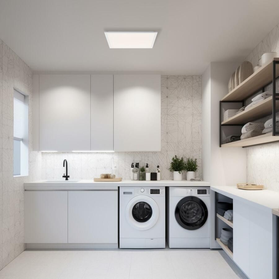 Brilliant Leuchten Led-plafondlamp Briston Opbouw LED paneel 45 x 45cm 2800lm dimbaar 3000-6500K aluminium - Foto 4