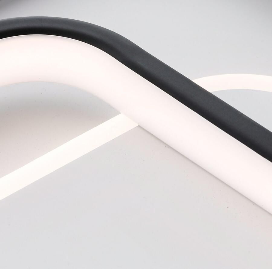 Brilliant Leuchten Led-plafondlamp Cava 40x40 cm 5400 lm warmwit licht metaal kunststof wit zwart (1 stuk) - Foto 4