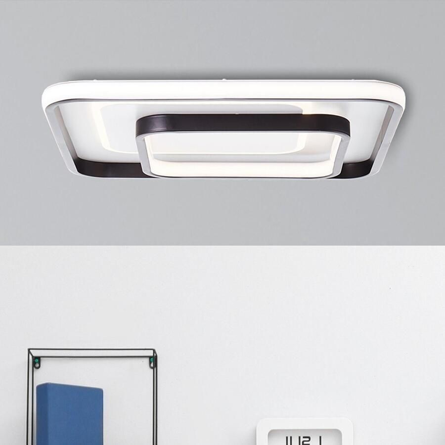 Brilliant Leuchten Led-plafondlamp Cava 40x40 cm 5400 lm warmwit licht metaal kunststof wit zwart (1 stuk) - Foto 2