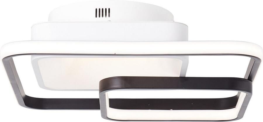 Brilliant Leuchten Led-plafondlamp Cava 40x40 cm dimbaar cct 5000 lm afstandsbediening metaal wit zwart (1 stuk)