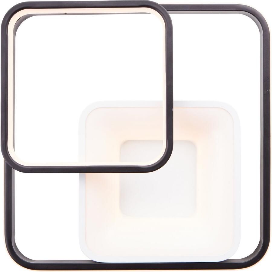 Brilliant Leuchten Led-plafondlamp Cava 40x40 cm dimbaar cct 5000 lm afstandsbediening metaal wit zwart (1 stuk) - Foto 2