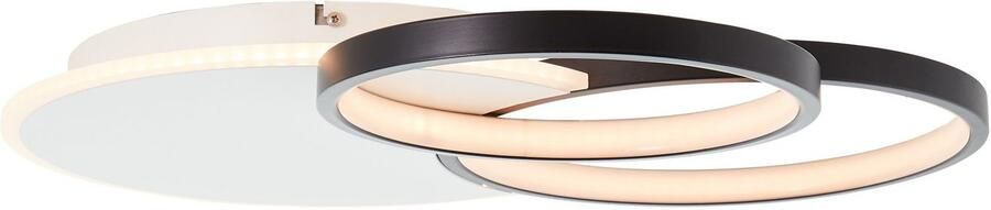 Brilliant Leuchten Led-plafondlamp Davinson Ø 55 cm 4700 lm warmwit licht metaal kunststof wit zwart (1 stuk) - Foto 3