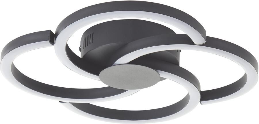 Brilliant Leuchten Led-plafondlamp Fico Ø 34 cm 2300 lm 3000 K aluminium zwart - Foto 2