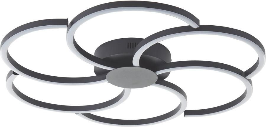 Brilliant Leuchten Led-plafondlamp Fico 65 cm 3000 lumen dimbaar 3000-6500 k aluminium zwart (1 stuk) - Foto 2