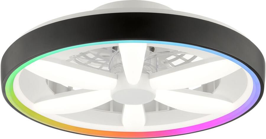 Brilliant Leuchten Led-plafondlamp Gaiano Ø 48cm met ventilator 6400 lm dimbaar RGB 2700-6500 K - Foto 5