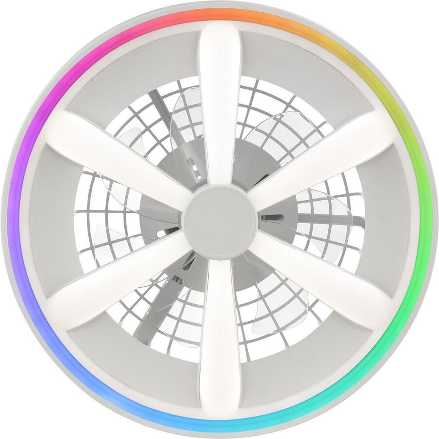 Brilliant Leuchten Led-plafondlamp Gaiano Ø 48cm met ventilator 6400 lm dimbaar RGB 2700-6500 K