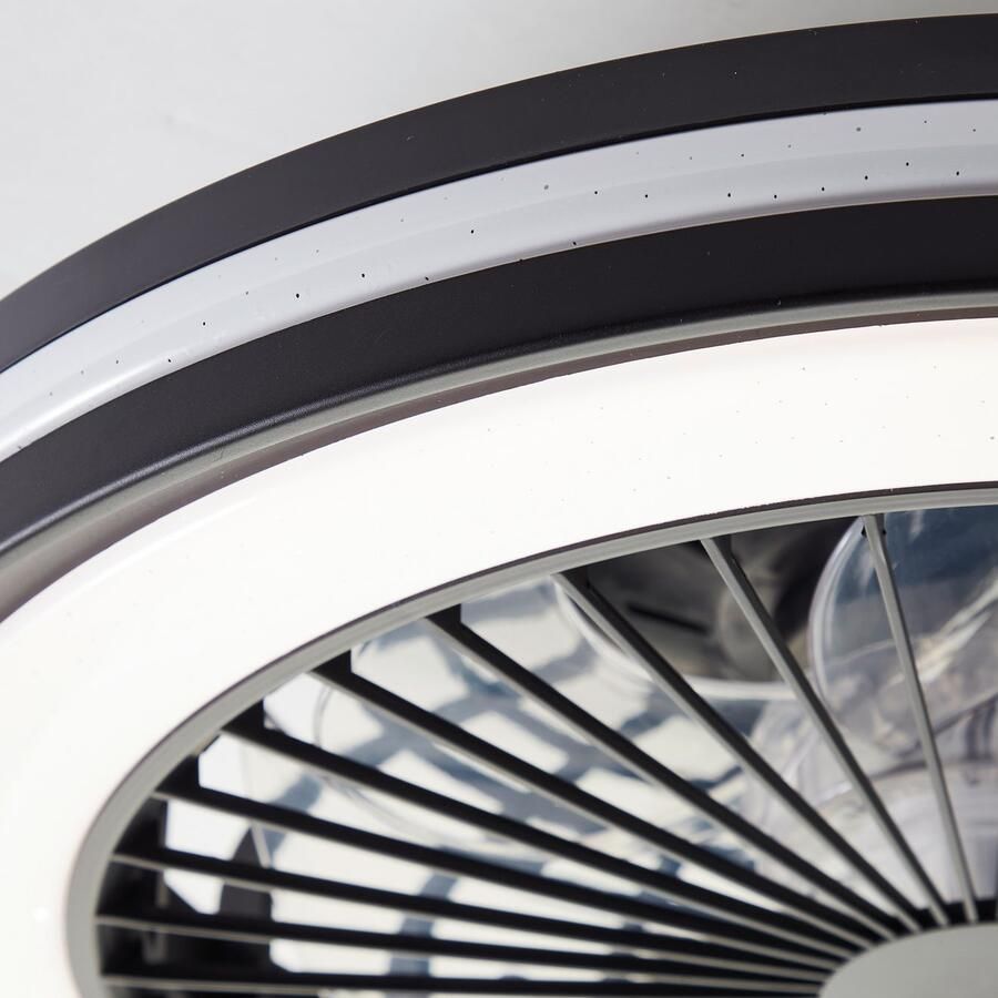 Brilliant Leuchten Led-plafondlamp Palmero met ventilator ø 47 cm ic-rgb 5000 lm dimbaar 2700-6500 k