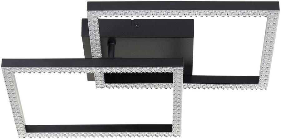 Brilliant Leuchten Led-plafondlamp Ranni 41 x 41 2700 lm 4000 k kristaloptiek draaibaar zwart - Foto 3