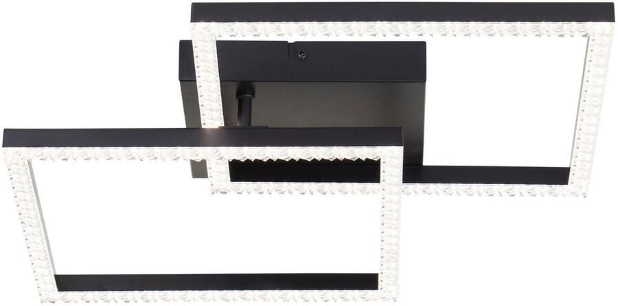 Brilliant Leuchten Led-plafondlamp Ranni 41 x 41 2700 lm 4000 k kristaloptiek draaibaar zwart - Foto 4