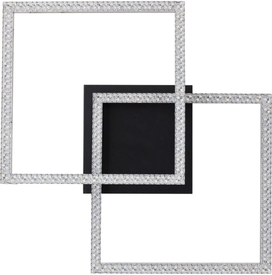 Brilliant Leuchten Led-plafondlamp Ranni 41 x 41 2700 lm 4000 k kristaloptiek draaibaar zwart - Foto 2