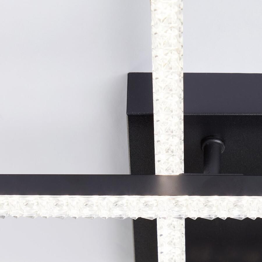 Brilliant Leuchten Led-plafondlamp Ranni 41 x 41 2700 lm 4000 k kristaloptiek draaibaar zwart