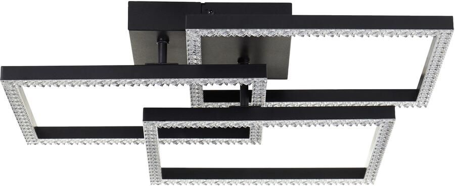 Brilliant Leuchten Led-plafondlamp Ranni 47 x 47 3900 lm 4000 k kristaloptiek draaibaar zwart - Foto 5
