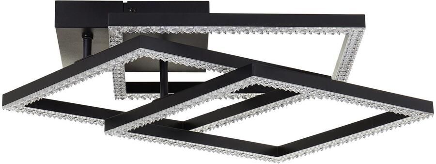Brilliant Leuchten Led-plafondlamp Ranni 47 x 47 3900 lm 4000 k kristaloptiek draaibaar zwart - Foto 4