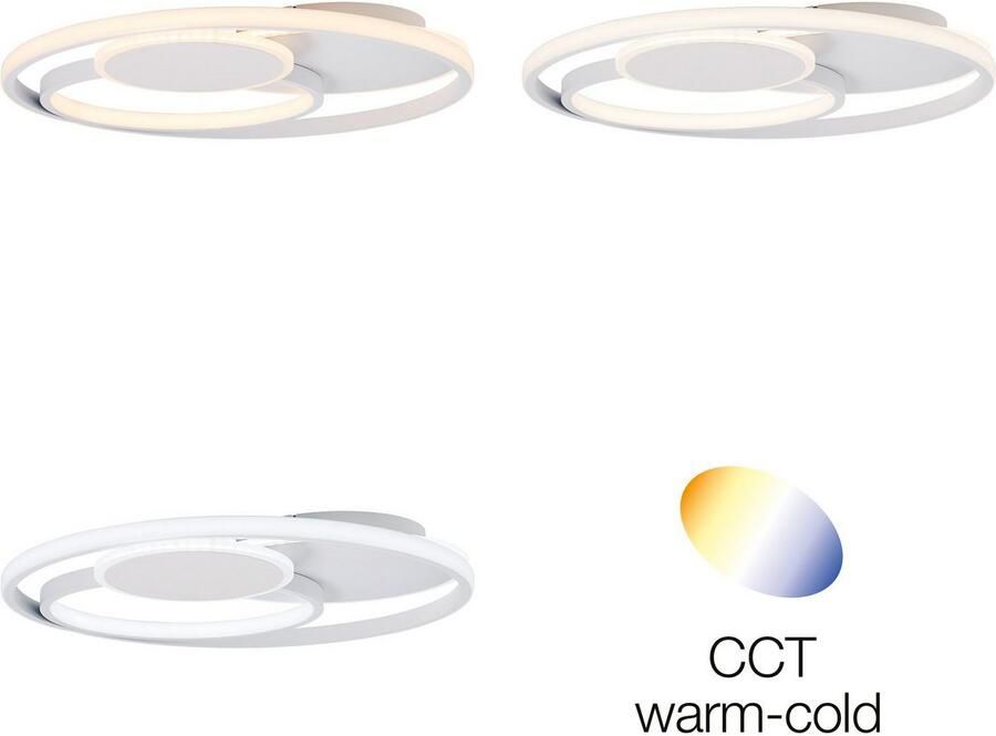 Brilliant Leuchten Led-plafondlamp Runda Ø 50 cm 5200 lm 3000-6500 K dimbaar CCT afstandsbediening metaal (1 stuk) - Foto 5