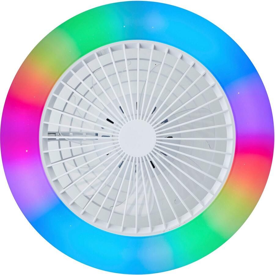 Brilliant Leuchten Led-plafondlamp Salerno LED lamp ventilator digitale RGB 49 cm 4700 lm 3000-6500 K (1 stuk) - Foto 3