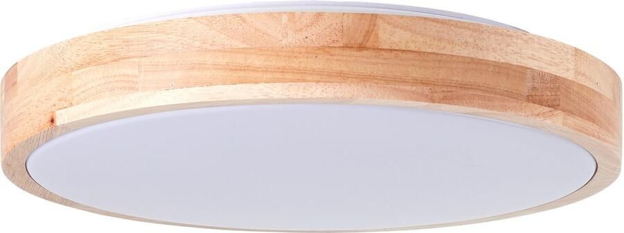 Brilliant Leuchten Led-plafondlamp SLIMLINE Ø 34 cm CCT 1300 lm metaal hout kunststof hout licht wit (1 stuk) - Foto 4