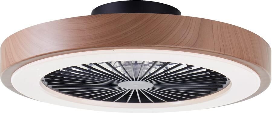 Brilliant Leuchten Led-plafondlamp SLIMLINE 49 cm ventilator digitaal rgb 4700 lm dimbaar 3000-6500 k cct (1 stuk)