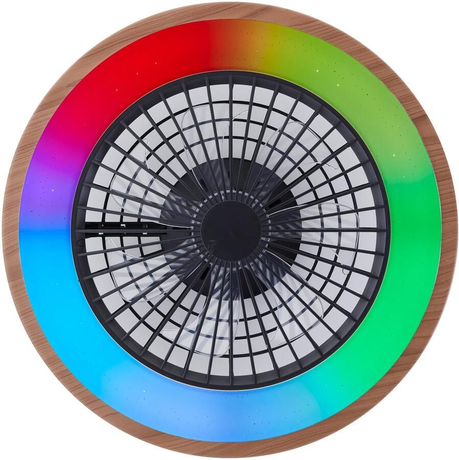 Brilliant Leuchten Led-plafondlamp SLIMLINE 49 cm ventilator digitaal rgb 4700 lm dimbaar 3000-6500 k cct (1 stuk) - Foto 4