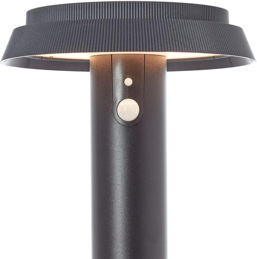 Brilliant Leuchten Led-vloerlamp voor buiten Alvero LED buitenvloerlamp solar 70 cm 500 lm 3000 K metaal zwart (1 stuk) - Foto 2