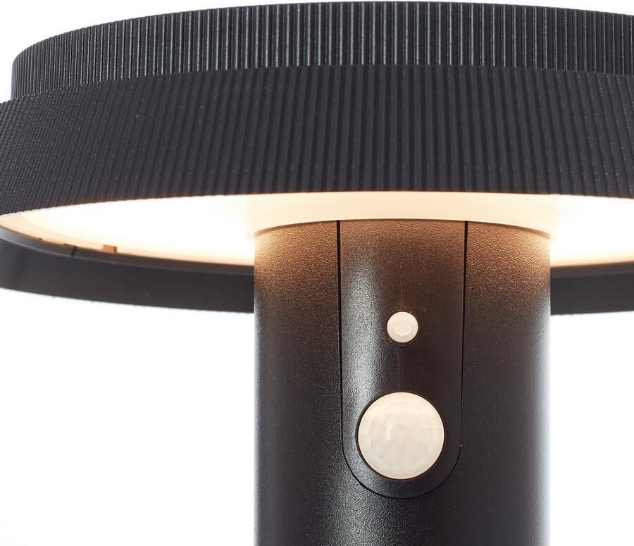 Brilliant Leuchten Led-vloerlamp voor buiten Alvero LED buitenvloerlamp solar 70 cm 500 lm 3000 K metaal zwart (1 stuk) - Foto 3
