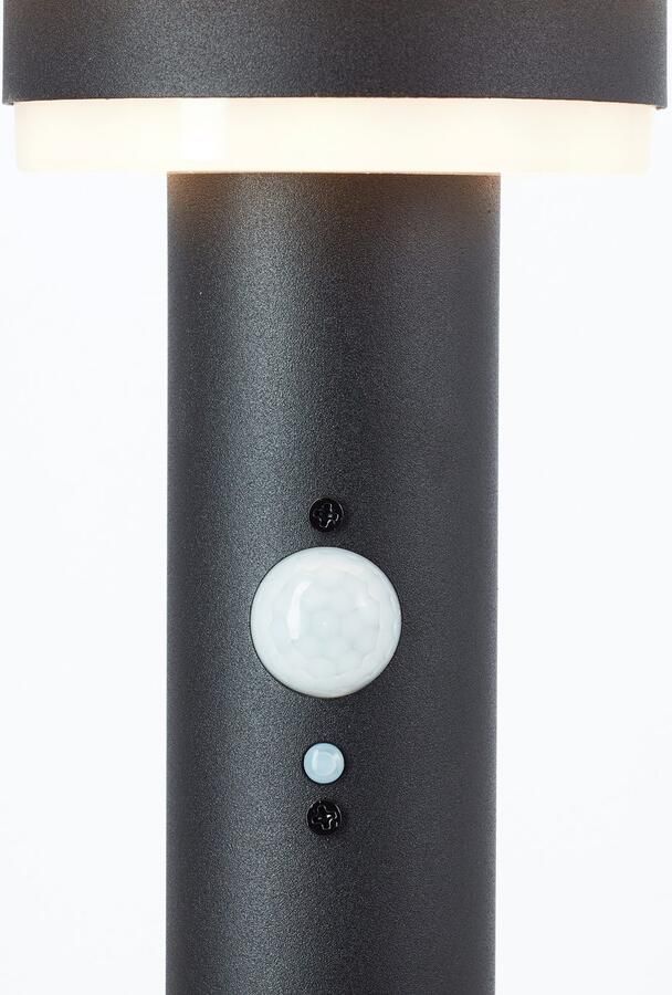 Brilliant Leuchten Led-vloerlamp voor buiten Garvina Zonne-energie 85 cm 430 lm 3000 K roestvrij staal zwart (1 stuk) - Foto 4