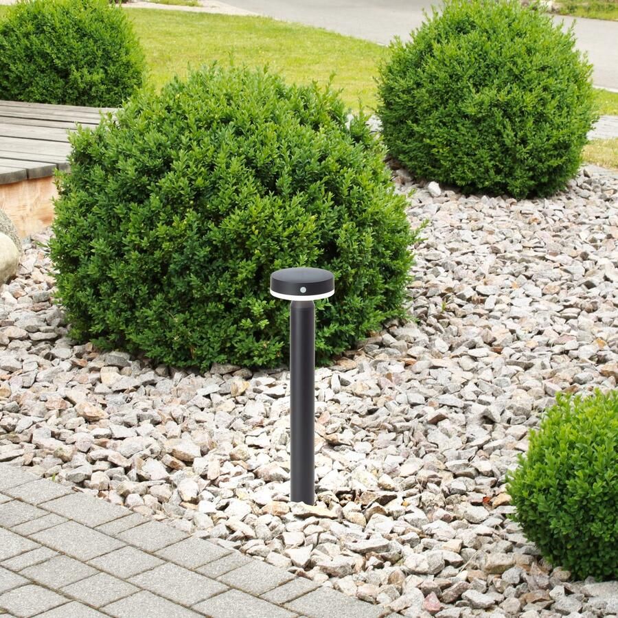 Brilliant Leuchten Led-sokkellamp Magua LED buitenvoetlamp solar 50 cm 350 lm 4000 K metaal zwart (1 stuk) - Foto 4