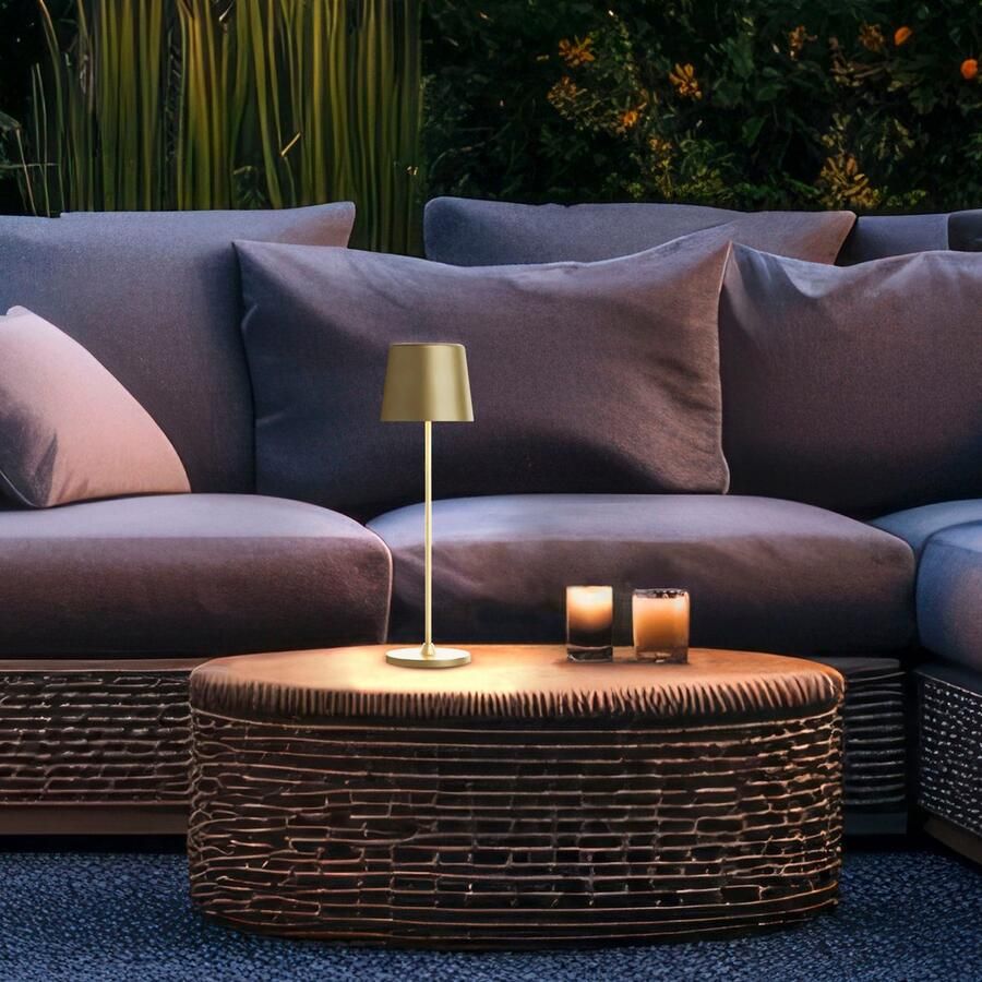 Brilliant Leuchten Led-tafellamp Kaami mobiele LED buiten tafellamp mobiele led buiten tafellamp 37 cm 310 lm touchdimmer usb