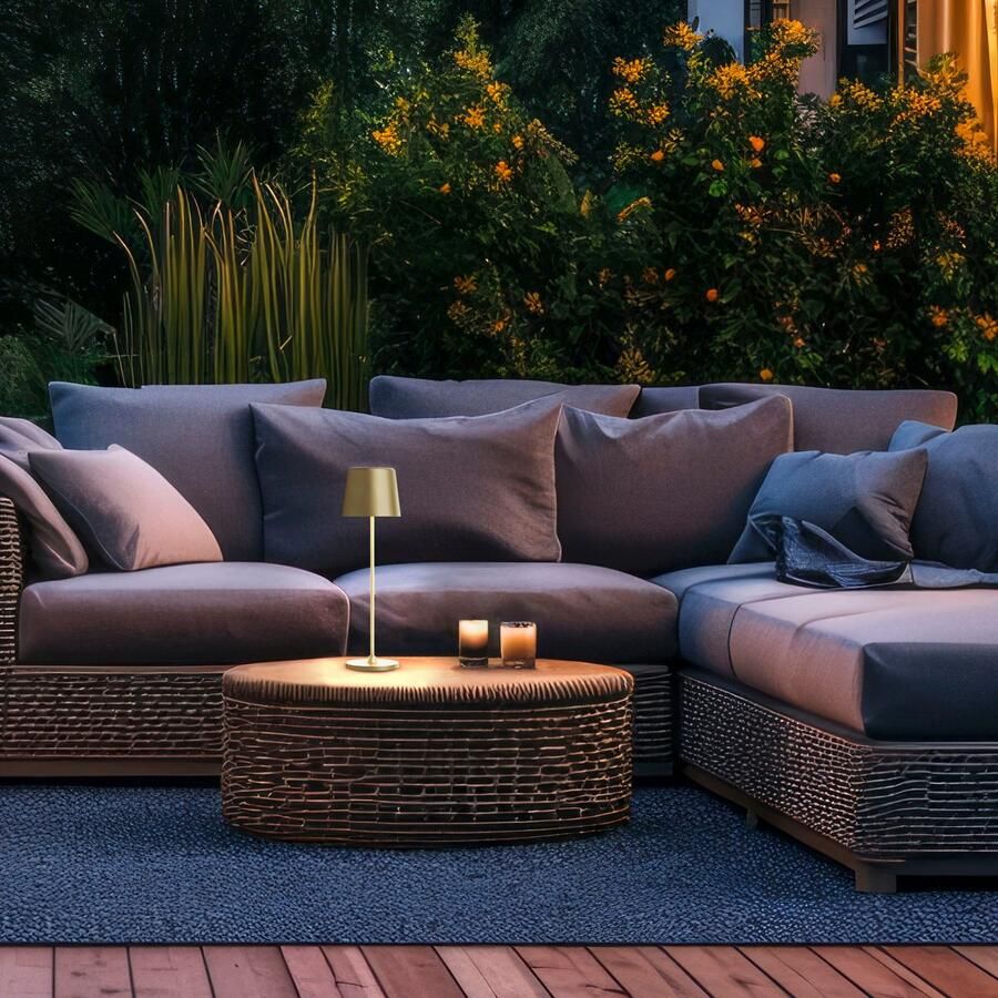 Brilliant Leuchten Led-tafellamp Kaami mobiele LED buiten tafellamp mobiele led buiten tafellamp 37 cm 310 lm touchdimmer usb - Foto 2