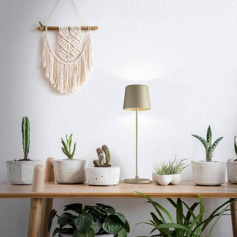 Brilliant Leuchten Led-tafellamp Kaami mobiele LED buiten tafellamp mobiele led buiten tafellamp 37 cm 310 lm touchdimmer usb