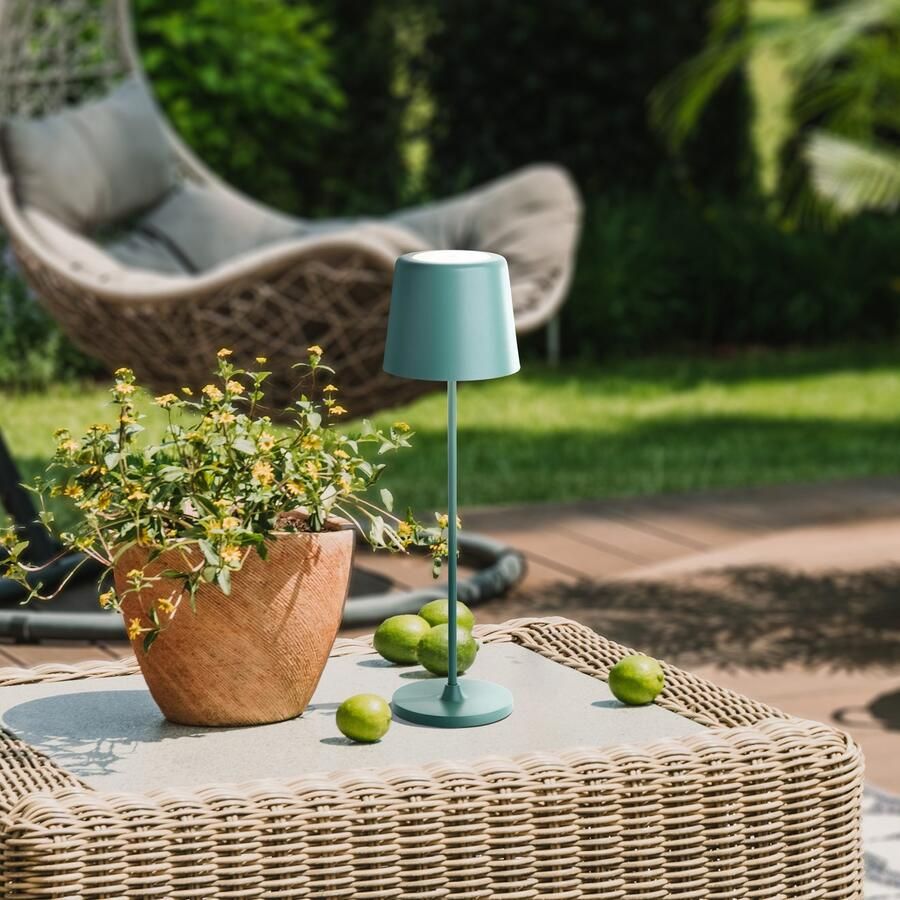 Brilliant Leuchten Led-tafellamp Kaami mobiele LED buiten tafellamp mobiele led buiten tafellamp 37 cm 310 lm touchdimmer usb