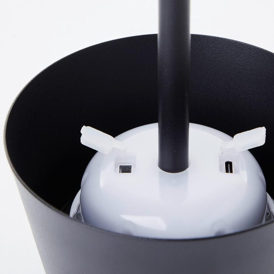 Brilliant Leuchten Led-tafellamp voor buiten Picco LED buiten tafellamp lamp met solar in zwart mat per USB oplaadbaar - Foto 2