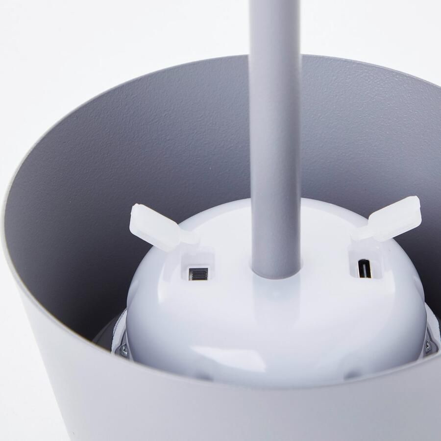 Brilliant Leuchten Led-tafellamp voor buiten Picco LED buiten tafellamp lamp met solar in grijs mat per USB oplaadbaar