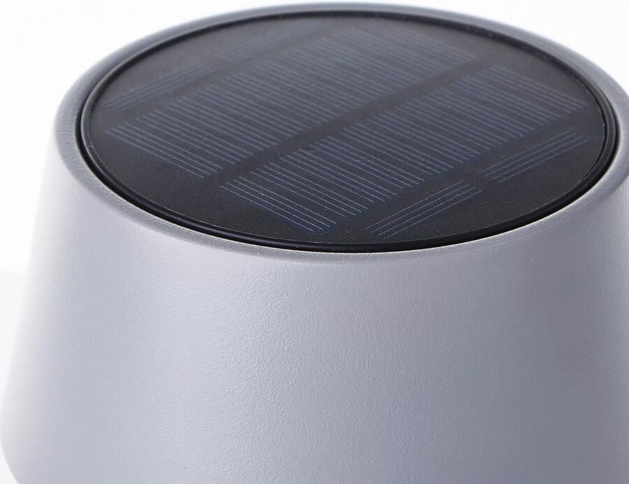 Brilliant Leuchten Led-tafellamp voor buiten Picco LED buiten tafellamp lamp met solar in grijs mat per USB oplaadbaar - Foto 5