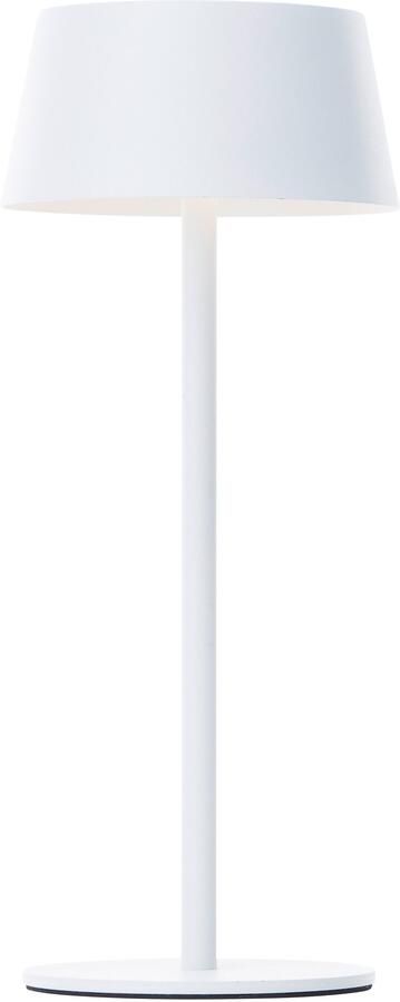 Brilliant Leuchten Led-tafellamp voor buiten Picco Solar en oplaadbaar via USB 30 cm 300 lm 3000 K IP44 metaal wit (1 stuk)