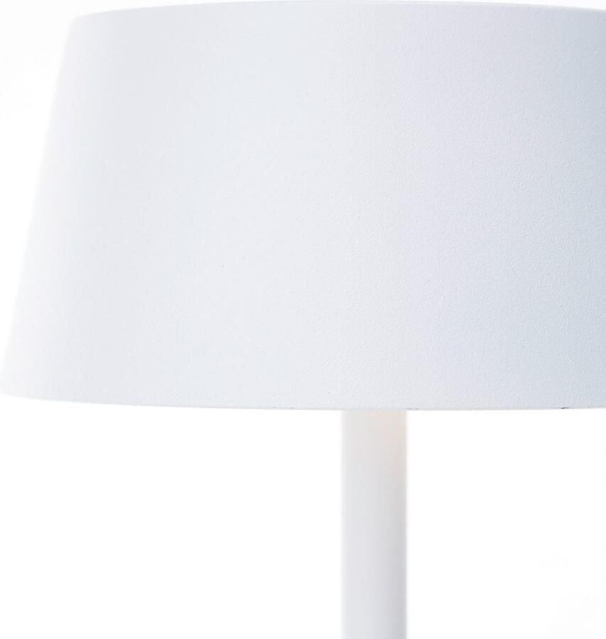 Brilliant Leuchten Led-tafellamp voor buiten Picco Solar en oplaadbaar via USB 30 cm 300 lm 3000 K IP44 metaal wit (1 stuk) - Foto 4