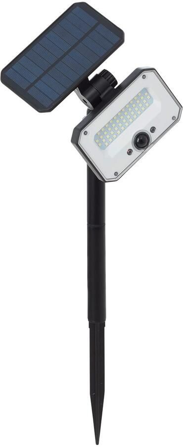 Brilliant Leuchten Led-tuinlamp JOPLIN LED buitenpriklamp solar 54 cm 1100 lm 4100 K zwart (1 stuk) - Foto 6