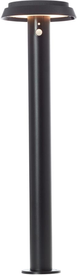 Brilliant Leuchten Led-vloerlamp voor buiten Alvero LED buitenvloerlamp solar 70 cm 500 lm 3000 K metaal zwart (1 stuk) - Foto 1