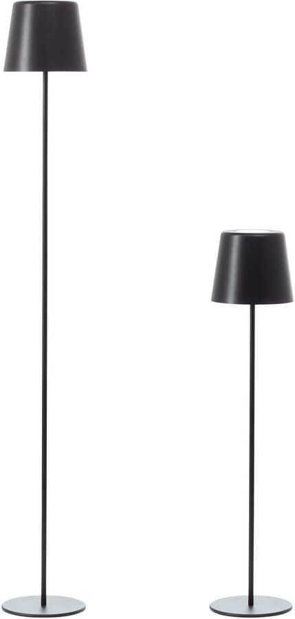 Brilliant Leuchten Led-vloerlamp voor buiten Kaami mobiele LED buiten vloerlamp Accu-aangedreven 129 cm 350 lm 3000 K 3-traps dimbaar metaal (1 stuk) - Foto 4