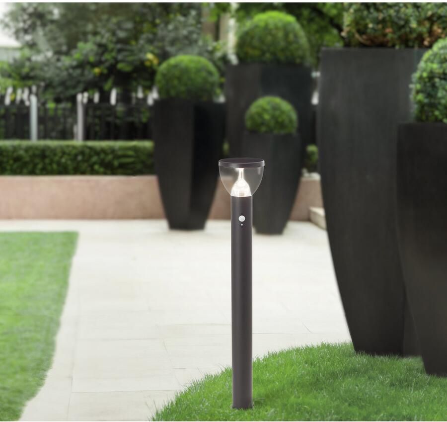 Brilliant Leuchten Led-vloerlamp voor buiten TULIP LED buitenvloerlamp solar 92 cm 430 lm 3000 K roestvrij staal zwart (1 stuk) - Foto 3