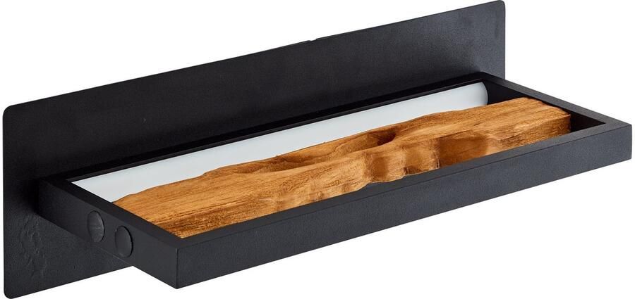 Brilliant Leuchten Led-wandlamp Chaumont Breedte 35 cm 930 lm Aluminium Metaal Hout zwart hout - Foto 3