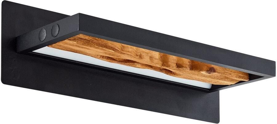 Brilliant Leuchten Led-wandlamp Chaumont Breedte 35 cm 930 lm Aluminium Metaal Hout zwart hout - Foto 4