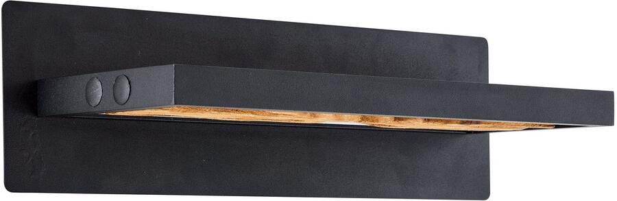 Brilliant Leuchten Led-wandlamp Chaumont Breedte 35 cm 930 lm Aluminium Metaal Hout zwart hout - Foto 5