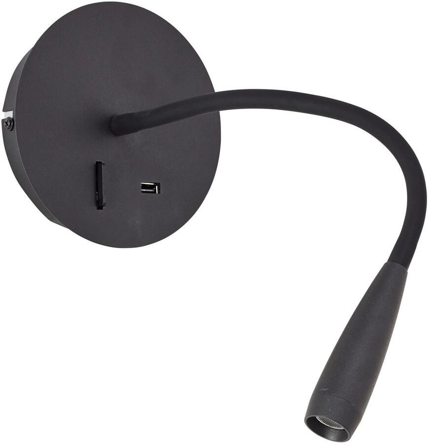 Brilliant Leuchten Led-wandlamp JUTTA USB-aansluiting flexibele leesarm 170 lm 3000 K - Foto 5