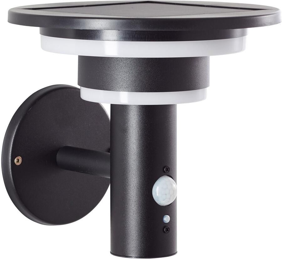 Brilliant Leuchten Led-wandlamp voor buiten Garvina LED buiten wandlamp solar 430 lm 3000 K roestvrij staal zwart - Foto 3