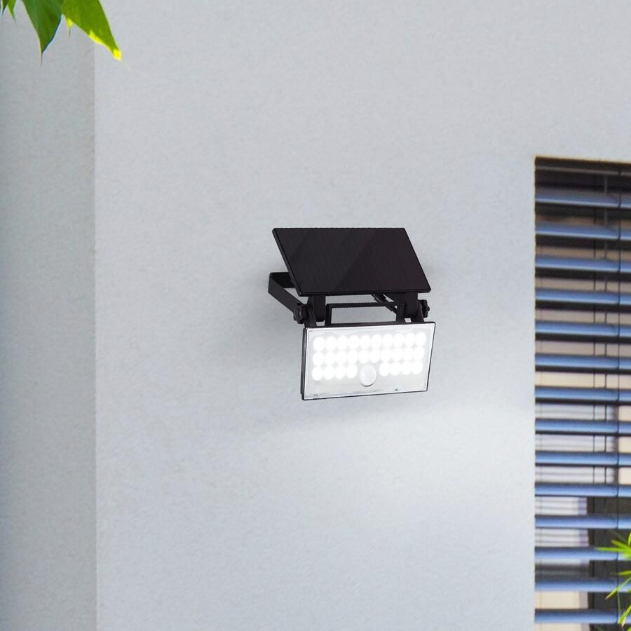 Brilliant Leuchten Led-wandlamp voor buiten Luton Solar 19 cm 1000 lm 4100 K zwenkbaar zwart - Foto 2