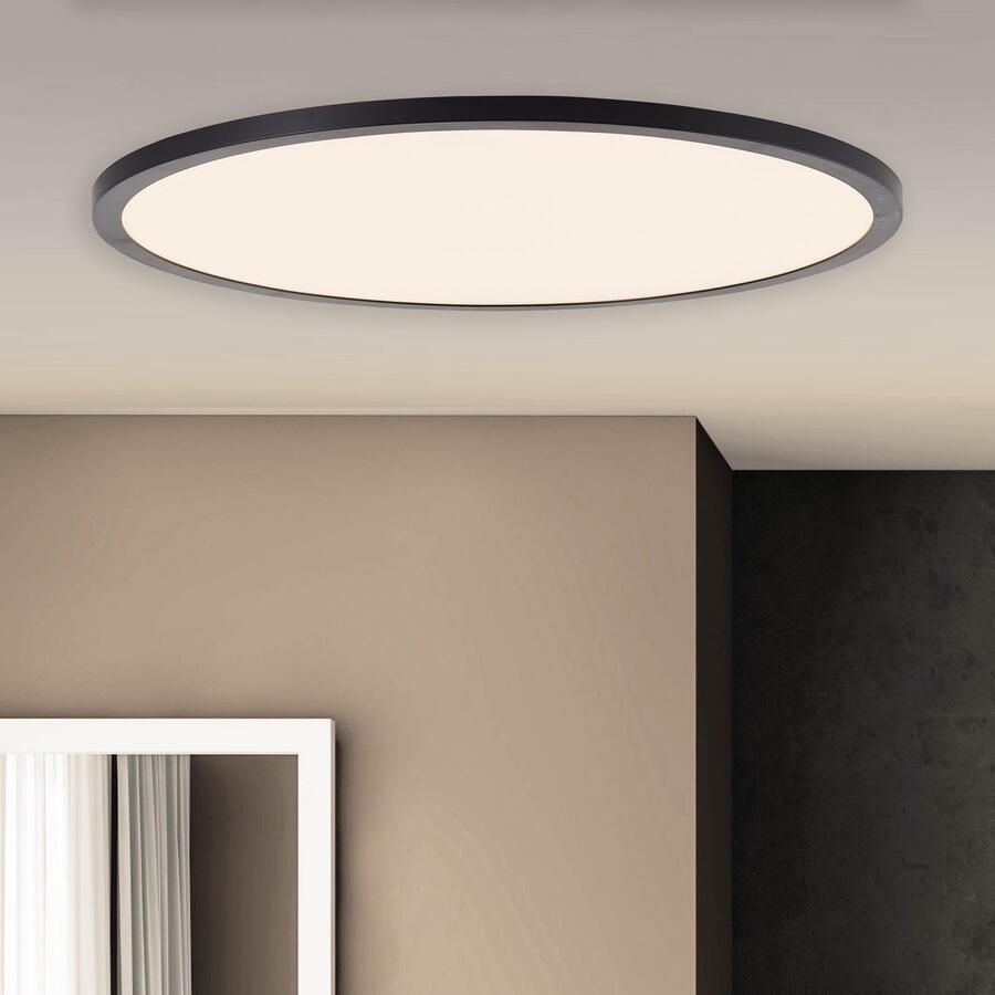 Brilliant Leuchten Ledscherm Tuco Ø 50 cm dimbaar CCT 3900 lm afstandsbediening kunststof zwart wit (1 stuk) - Foto 2