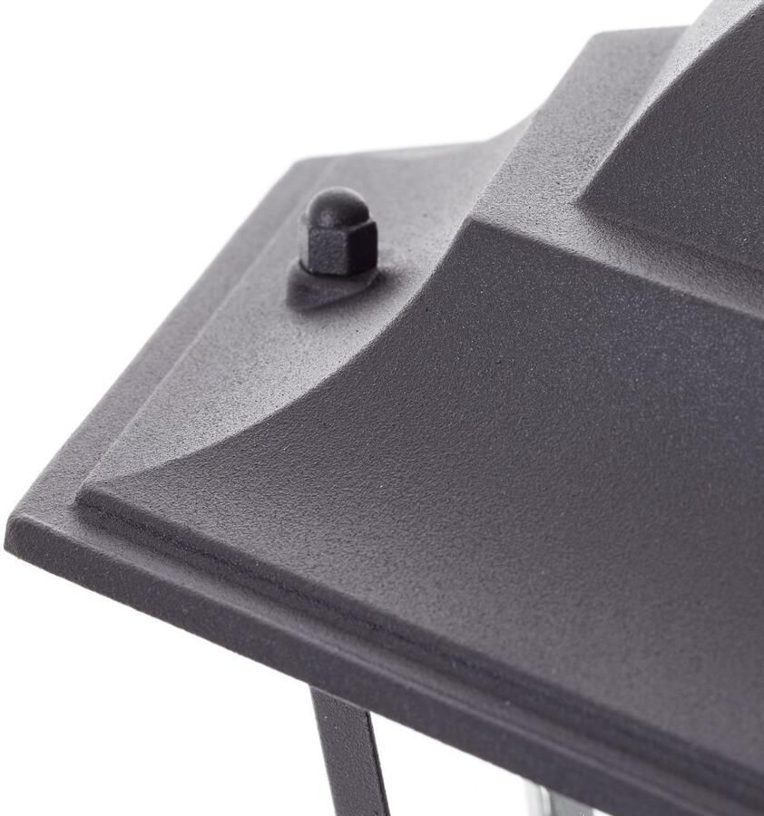 Brilliant Leuchten Paalverlichting Carleen 100 cm hoogte e27 metaal glas padlamp zwart (1 stuk)